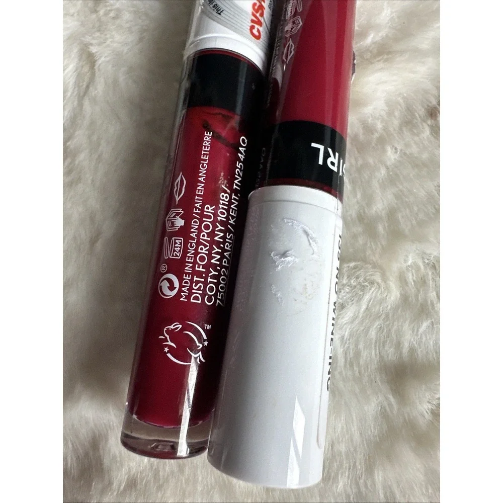 Lot of TWO Covergirl Outlast Ultimatte Liquid Lipstick‎ Shade 135 No Wine-ing
